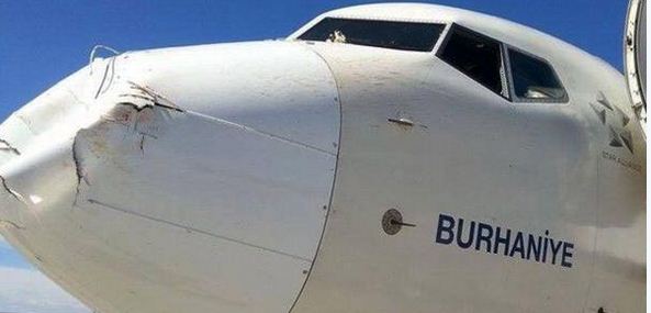 Απίστευτο: Σύγκρουση Boeing με πτηνό κατά την προσγείωση plane-2