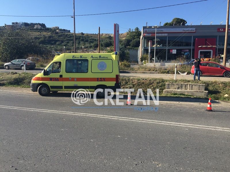 Τροχαίο με ένα βαριά τραυματισμένο στο Ηράκλειο troxaio-irakleio2
