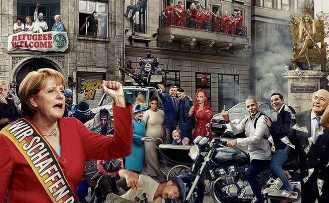 Ο Βαρουφάκης υψώνει το μεσαίο δάχτυλο με τον Τσίπρα καβάλα στη μηχανή του bild-varoufakis-tsipras