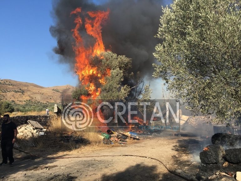 Βίντεο: Ολοκληρωτική καταστροφή στάβλου στη Μεσαρά μετά από φωτιά fotia-mitropoli2