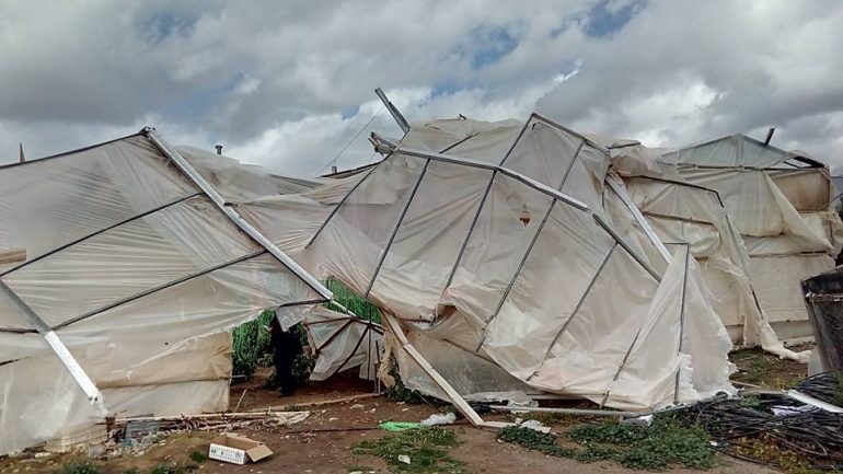 Οι Μεσαρίτες αγρότες αγωνίζονται και ο ανεμοστρόβιλος τους καταστρέφει τα θερμοκήπια